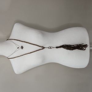 Nwt Johnny Was Elyse Suede Tassel Necklace